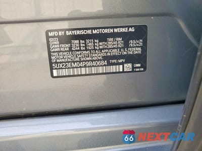 Zdjęcie 12 z 12 samochodu: 2023 BMW X7 XDRIVE40I VIN:5UX23EM04P9R40684 - miniatura