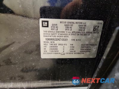 Zdjęcie 12 z 12 samochodu: 2017 GMC ACADIA DENALI VIN:1GKKNXLS2HZ135301 - miniatura