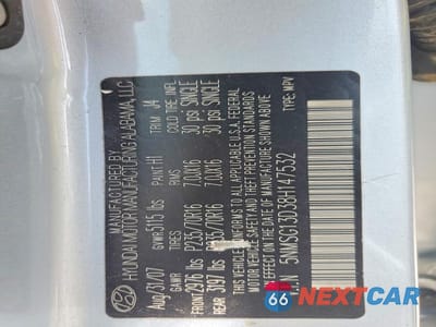 Zdjęcie 13 z 13 samochodu: 2008 HYUNDAI SANTA FE GLS VIN:5NMSG13D38H147532 - miniatura