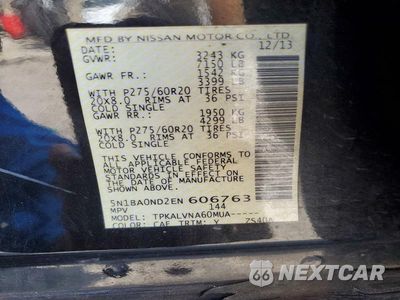 Zdjęcie 13 z 13 samochodu: 2014 NISSAN ARMADA SL VIN:5N1BA0ND2EN606763 - miniatura