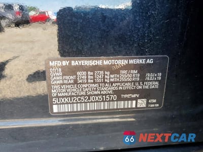 Zdjęcie 13 z 13 samochodu: 2018 BMW X6 XDRIVE35I VIN:5UXKU2C52J0X51570 - miniatura
