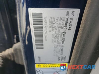 Zdjęcie 12 z 12 samochodu: 2009 AUDI A4 2.0T CABRIOLET VIN:WAUAF48H99K006480 - miniatura