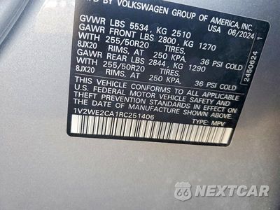 Zdjęcie 14 z 14 samochodu: 2024 VOLKSWAGEN ATLAS CROSS SPORT SE VIN:1V2WE2CA1RC251406 - miniatura
