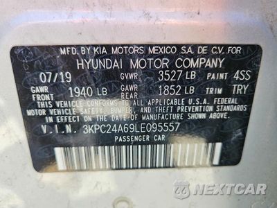 Zdjęcie 13 z 13 samochodu: 2020 HYUNDAI ACCENT SE VIN:3KPC24A69LE095557 - miniatura