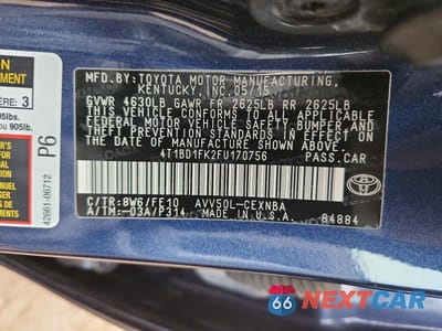 Zdjęcie 12 z 12 samochodu: 2015 TOYOTA CAMRY HYBRID LE VIN:4T1BD1FK2FU170756 - miniatura