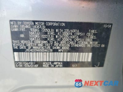 Zdjęcie 13 z 13 samochodu: 2005 TOYOTA RAV4 BASE VIN:JTEHD20V650046238 - miniatura