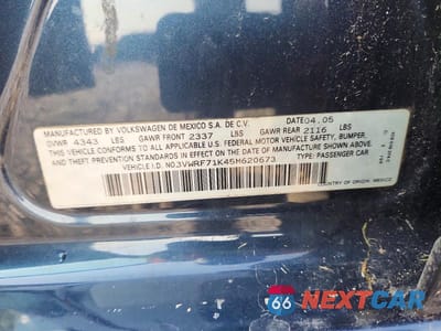 Zdjęcie 12 z 12 samochodu: 2005 VOLKSWAGEN NEW JETTA 2.5 VIN:3VWRF71K45M620673 - miniatura