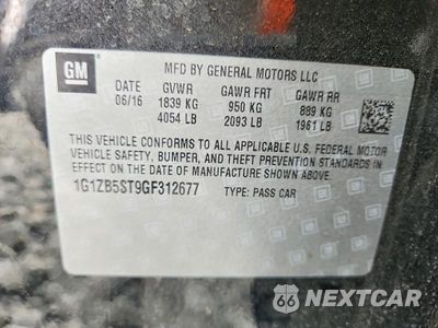 Zdjęcie 12 z 12 samochodu: 2016 CHEVROLET MALIBU LS VIN:1G1ZB5ST9GF312677 - miniatura