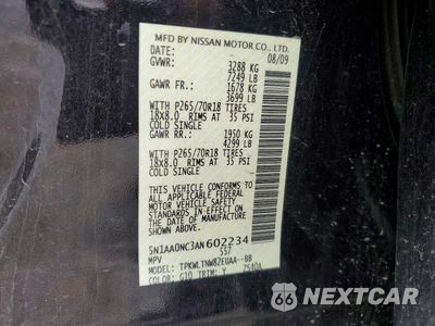 Zdjęcie 14 z 14 samochodu: 2010 NISSAN ARMADA SE VIN:5N1AA0NC3AN602234 - miniatura