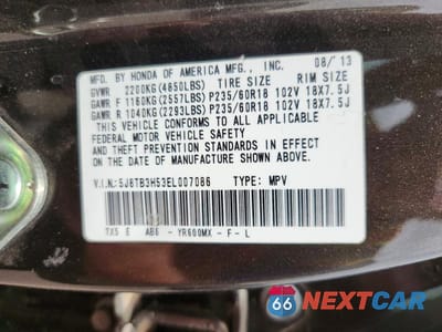 Zdjęcie 13 z 13 samochodu: 2014 ACURA RDX TECHNOLOGY VIN:5J8TB3H53EL007086 - miniatura