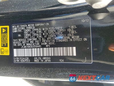 Zdjęcie 13 z 13 samochodu: 2013 LEXUS RX 450H VIN:JTJBC1BA3D2058445 - miniatura