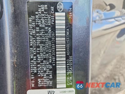 Zdjęcie 13 z 13 samochodu: 2011 TOYOTA CAMRY LE VIN:4T4BF3EK8BR138367 - miniatura