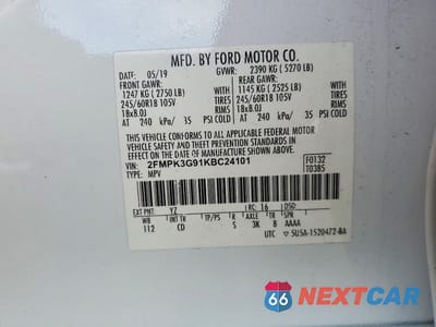 Zdjęcie 13 z 13 samochodu: 2019 FORD EDGE SE VIN:2FMPK3G91KBC24101 - miniatura