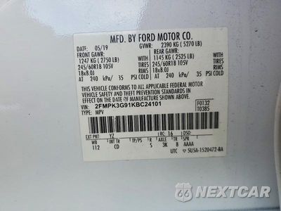 Zdjęcie 13 z 13 samochodu: 2019 FORD EDGE SE VIN:2FMPK3G91KBC24101 - miniatura