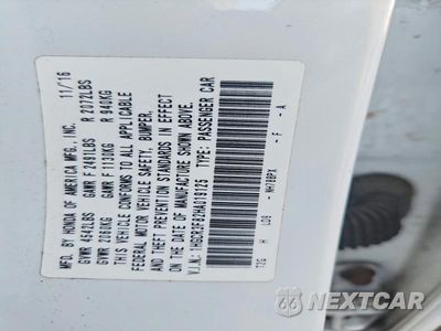 Zdjęcie 12 z 12 samochodu: 2017 HONDA ACCORD EXL VIN:1HGCR3F82HA019125 - miniatura