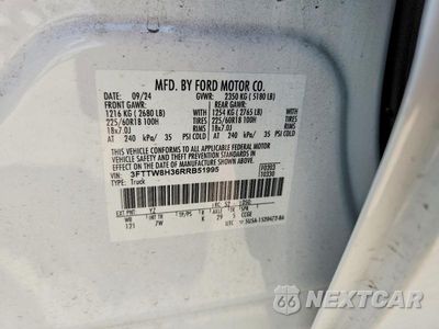Zdjęcie 12 z 12 samochodu: 2024 FORD MAVERICK XLT VIN:3FTTW8H36RRB51995 - miniatura