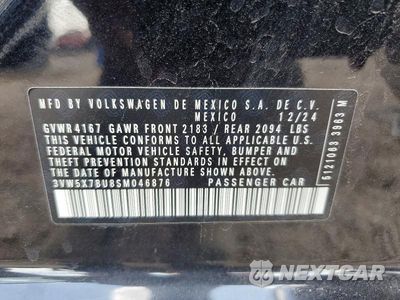 Zdjęcie 12 z 12 samochodu: 2025 VOLKSWAGEN JETTA S VIN:3VW5X7BU8SM046876 - miniatura
