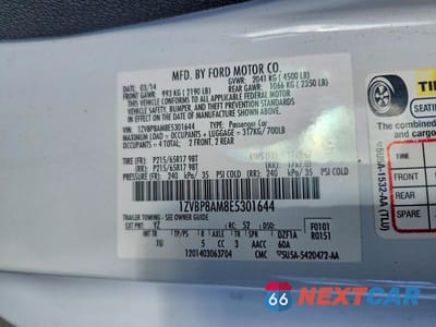 Zdjęcie 13 z 13 samochodu: 2014 FORD MUSTANG VIN:1ZVBP8AM8E5301644 - miniatura