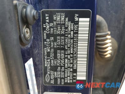 Zdjęcie 13 z 13 samochodu: 2008 HYUNDAI VERACRUZ GLS VIN:KM8NU13C58U031816 - miniatura