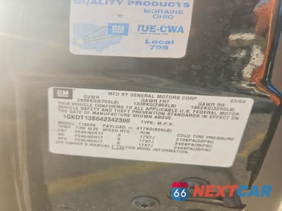 Zdjęcie 13 z 13 samochodu: 2004 GMC ENVOY VIN:1GKDT13S642342398 - miniatura