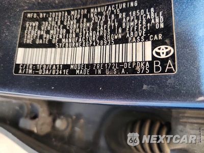 Zdjęcie 12 z 12 samochodu: 2016 TOYOTA COROLLA L VIN:5YFBURHEXGP428935 - miniatura