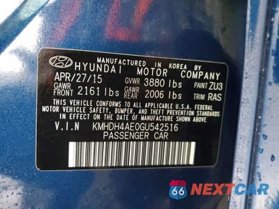 Zdjęcie 12 z 12 samochodu: 2016 HYUNDAI ELANTRA SE VIN:KMHDH4AE0GU542516 - miniatura