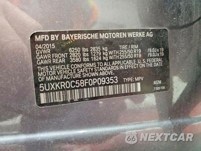 Zdjęcie 13 z 13 samochodu: 2015 BMW X5 XDRIVE35I VIN:5UXKR0C58F0P09353 - miniatura