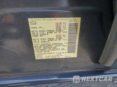 Zdjęcie 12 z 12 samochodu: 2013 NISSAN FRONTIER SV VIN:1N6AD0FV2DN755684 - miniatura