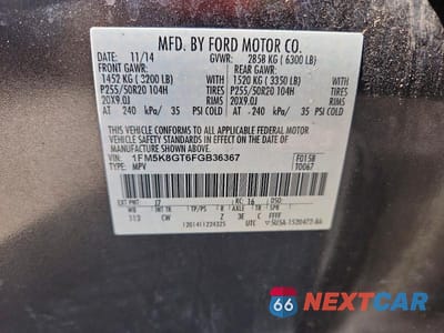 Zdjęcie 13 z 13 samochodu: 2015 FORD EXPLORER SPORT VIN:1FM5K8GT6FGB36367 - miniatura