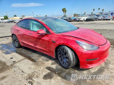 Czwarte zdjęcie samochodu z boku: 2023 TESLA MODEL 3 VIN:5YJ3E1EC3PF508241 - miniatura