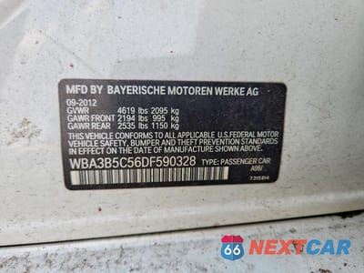 Zdjęcie 12 z 12 samochodu: 2013 BMW 328 XI SULEV VIN:WBA3B5C56DF590328 - miniatura