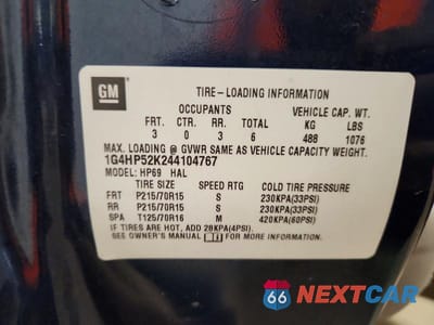 Zdjęcie 12 z 12 samochodu: 2004 BUICK LESABRE CUSTOM VIN:1G4HP52K244104767 - miniatura