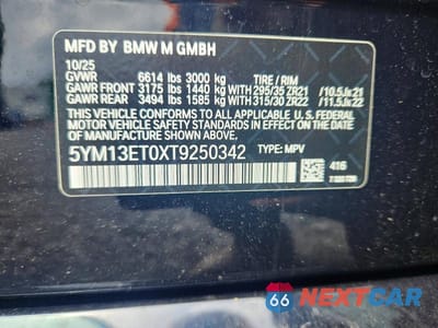 Zdjęcie 13 z 13 samochodu: 2026 BMW X5 M COMPETITION VIN:5YM13ET0XT9250342 - miniatura