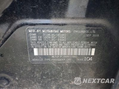 Zdjęcie 12 z 12 samochodu: 2019 MITSUBISHI MIRAGE G4 ES VIN:ML32F3FJXKHF01660 - miniatura
