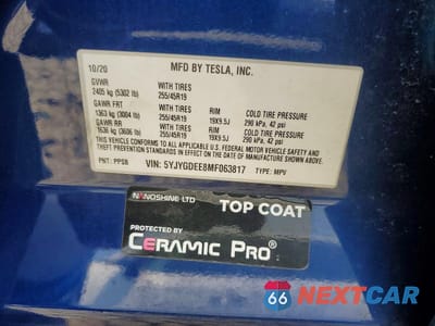 Zdjęcie 12 z 12 samochodu: 2021 TESLA MODEL Y VIN:5YJYGDEE8MF063817 - miniatura