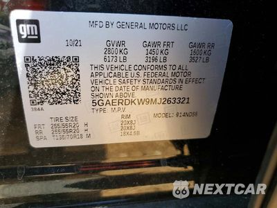 Zdjęcie 13 z 13 samochodu: 2021 BUICK ENCLAVE AVENIR VIN:5GAERDKW9MJ263321 - miniatura