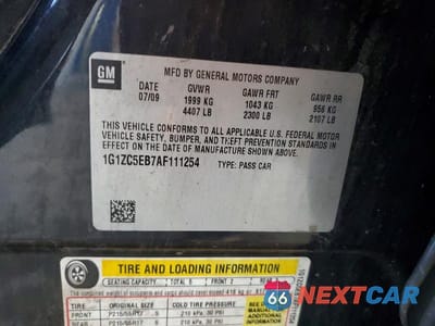 Zdjęcie 13 z 13 samochodu: 2010 CHEVROLET MALIBU 1LT VIN:1G1ZC5EB7AF111254 - miniatura