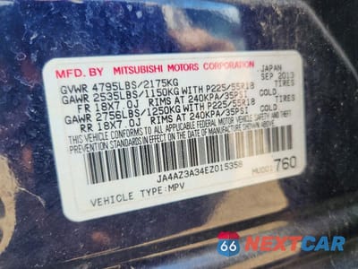 Zdjęcie 13 z 13 samochodu: 2014 MITSUBISHI OUTLANDER SE VIN:JA4AZ3A34EZ015358 - miniatura