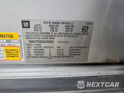 Zdjęcie 14 z 14 samochodu: 2016 GMC ACADIA DENALI VIN:1GKKVTKD5GJ299635 - miniatura