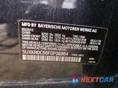 Zdjęcie 13 z 13 samochodu: 2015 BMW X5 XDRIVE35I VIN:5UXKR0C56F0P06984 - miniatura