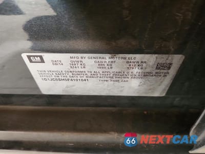 Zdjęcie 12 z 12 samochodu: 2015 CHEVROLET SONIC LT VIN:1G1JC5SH5F4101041 - miniatura