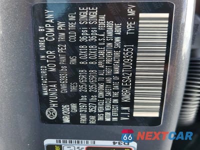 Zdjęcie 13 z 13 samochodu: 2026 HYUNDAI PALISADE SEL VIN:KM8RLESA2TU093551 - miniatura