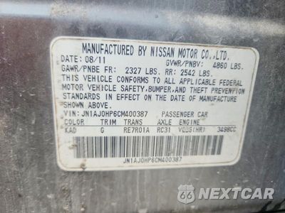 Zdjęcie 13 z 13 samochodu: 2012 INFINITI EX35 BASE VIN:JN1AJ0HP6CM400387 - miniatura