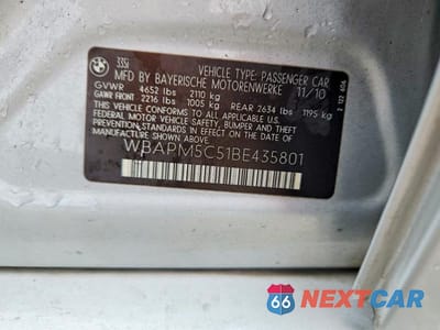 Zdjęcie 12 z 12 samochodu: 2011 BMW 335 I VIN:WBAPM5C51BE435801 - miniatura