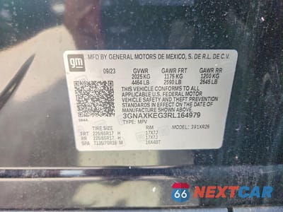 Zdjęcie 13 z 13 samochodu: 2024 CHEVROLET EQUINOX LT VIN:3GNAXKEG3RL164979 - miniatura