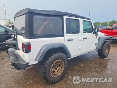 Trzecie zdjęcie samochodu z tyłu: 2018 JEEP WRANGLER UNLIMITED SPORT VIN:1C4HJXDG3JW178726 - miniatura