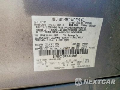 Zdjęcie 13 z 13 samochodu: 2014 FORD TAURUS LIMITED VIN:1FAHP2F88EG110807 - miniatura