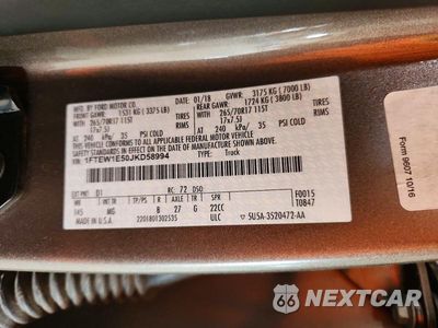Zdjęcie 12 z 12 samochodu: 2018 FORD F150 SUPERCREW VIN:1FTEW1E50JKD58994 - miniatura