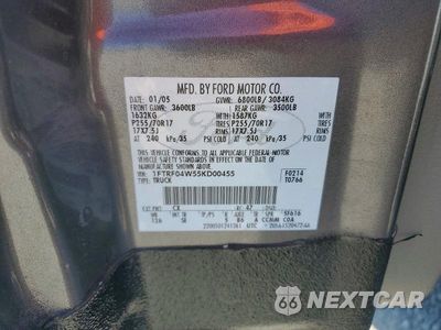 Zdjęcie 12 z 12 samochodu: 2005 FORD F150 VIN:1FTRF04W55KD00455 - miniatura