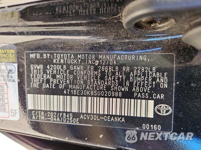 Zdjęcie 12 z 12 samochodu: 2005 TOYOTA CAMRY LE VIN:4T1BE30K85U020988 - miniatura